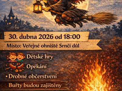 Tradiční "Pálení čarodějnic" v Srnčím dole – Přírodní sportovní areál Srnčí důl