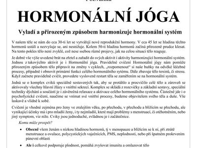 Hormonální jóga – JINÁ HUŤ a Kavárna cHuť