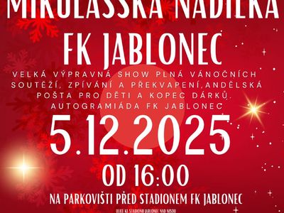 Mikulášská FK Jablonec 🧑🏻🎄 – Stadion Střelnice