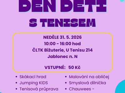 DEN DĚTÍ S TENISEM – ČLTK BIŽUTERIE JABLONEC