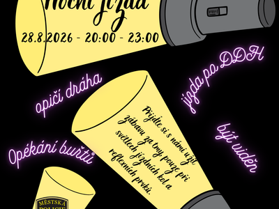 Noční jízda – Dětské dopravní hřiště