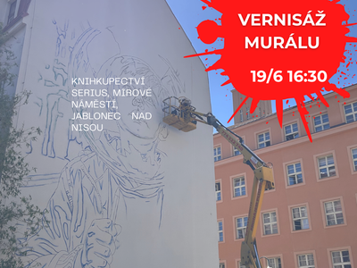 VERNISÁŽ MURÁLU – Knihkupectví Serius