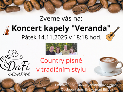 Concert by the band "Veranda" – Kavárna DaFi, dětský koutek