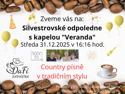Silvestrovské odpoledne s kapelou "Veranda" – Kavárna DaFi, dětský koutek