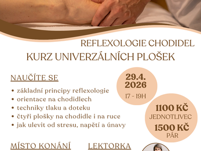 Kurz univerzálních plošek na chodidle PRO MAMINKY – JINÁ HUŤ a Kavárna cHuť