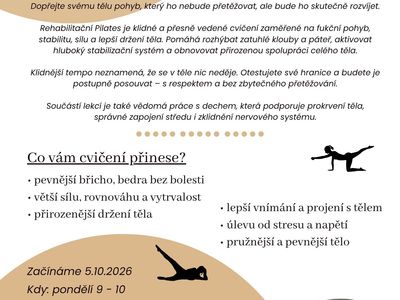 Rehabilitační pilates – JINÁ HUŤ a Kavárna cHuť