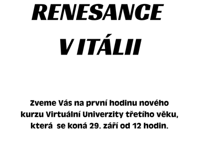 U3V: UMĚNÍ RANÉ RENESANCE V ITÁLII – Městská knihovna