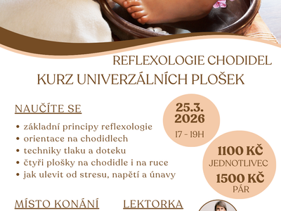 Kurz univerzálních plošek na chodidle - PRO ŽENY – JINÁ HUŤ a Kavárna cHuť